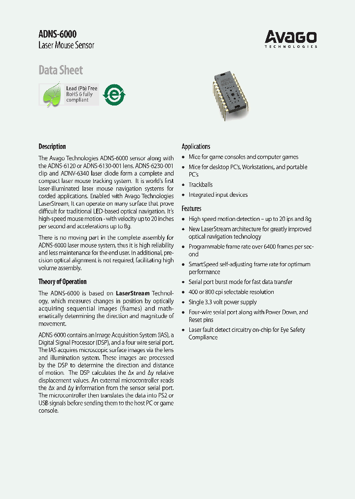 ADNS-6000_7007781.PDF Datasheet