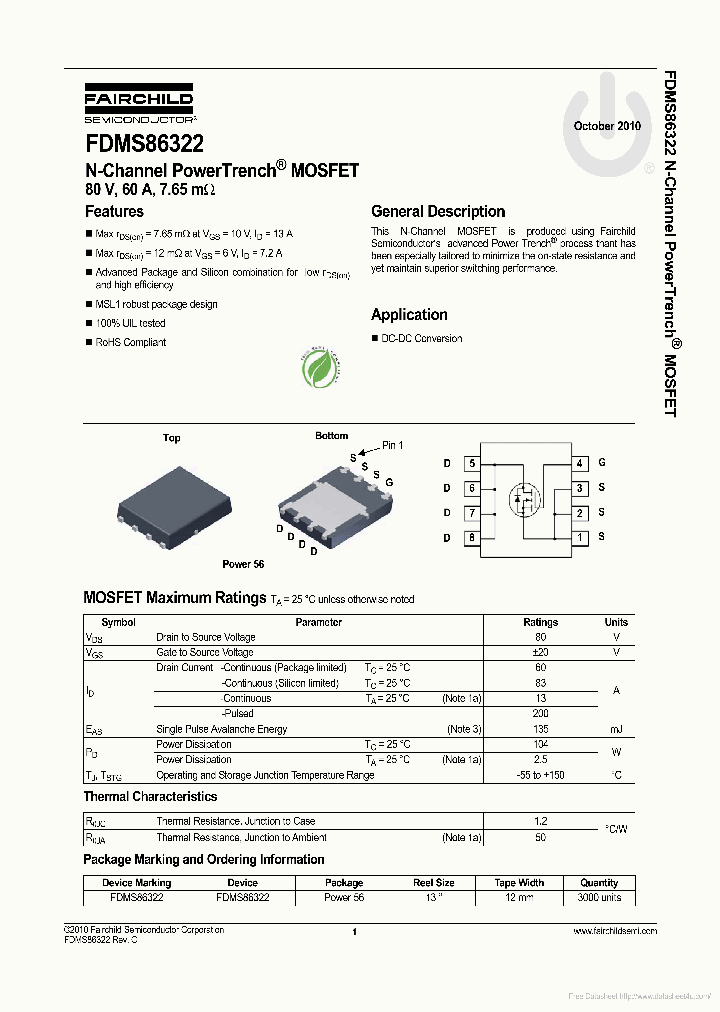 FDMS86322_7008838.PDF Datasheet