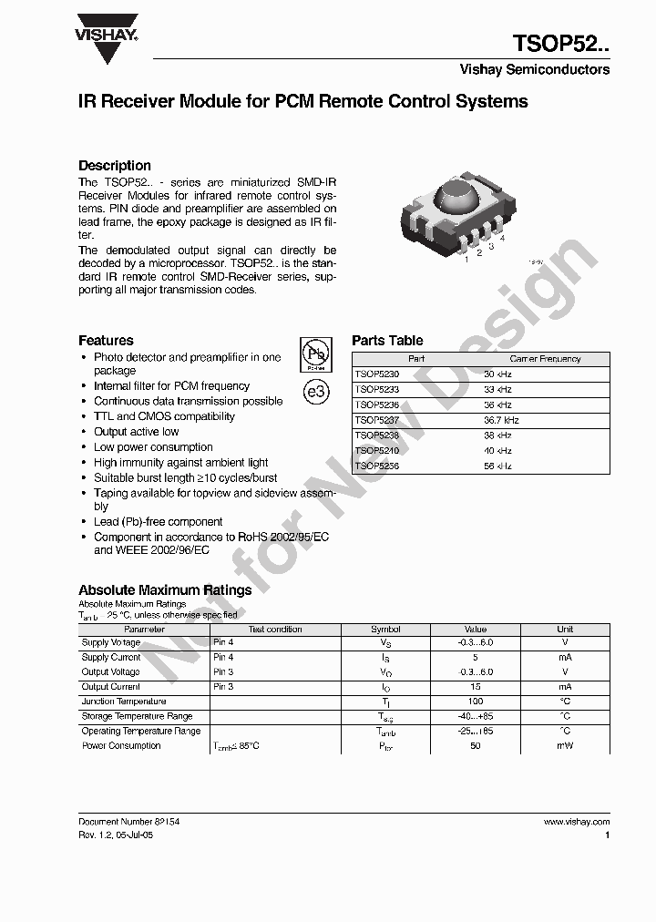 TSOP5256_7011445.PDF Datasheet