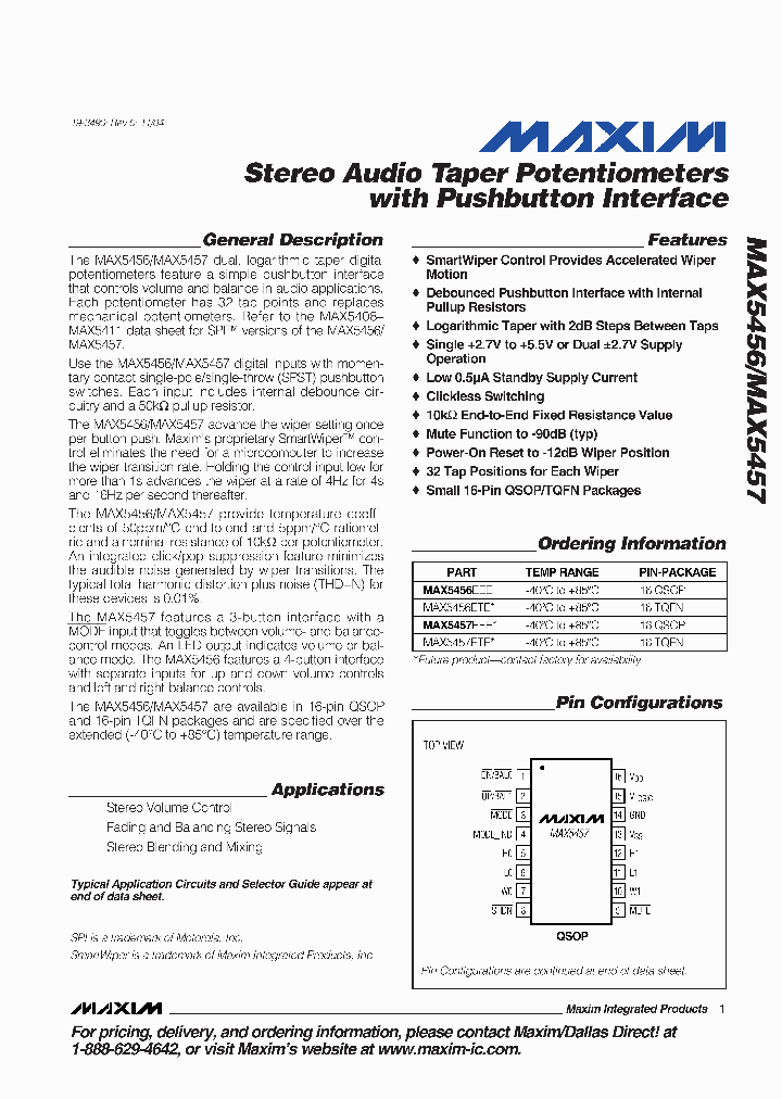 MAX5456ETE_7012636.PDF Datasheet