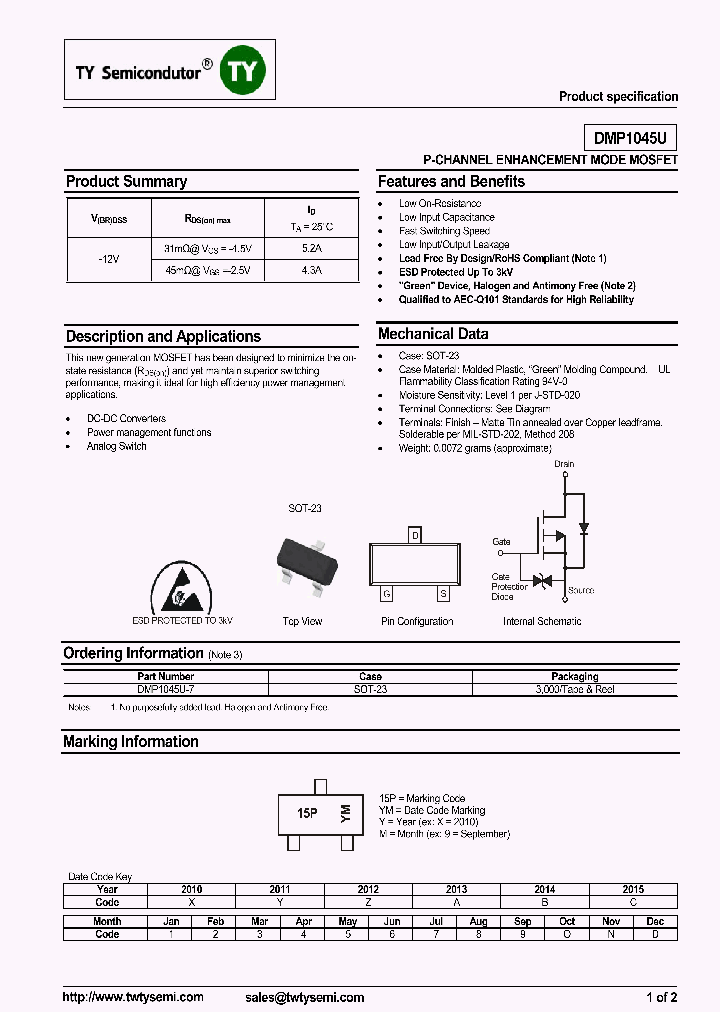 DMP1045U_7015530.PDF Datasheet