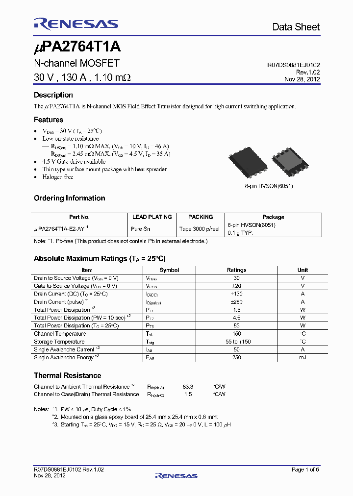 UPA2764T1A_7015555.PDF Datasheet