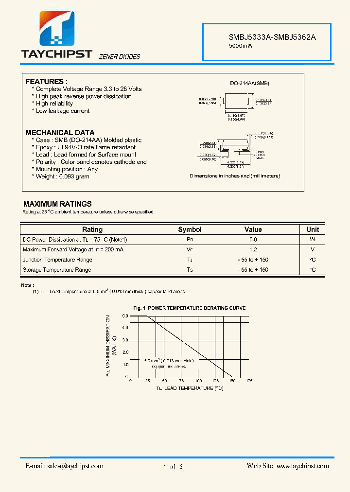 SMBJ5357A_7026094.PDF Datasheet