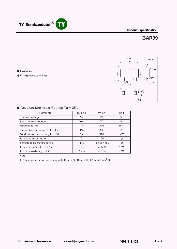 BAR99_7031042.PDF Datasheet