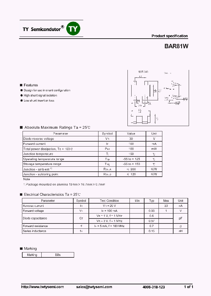 BAR81W_7031005.PDF Datasheet
