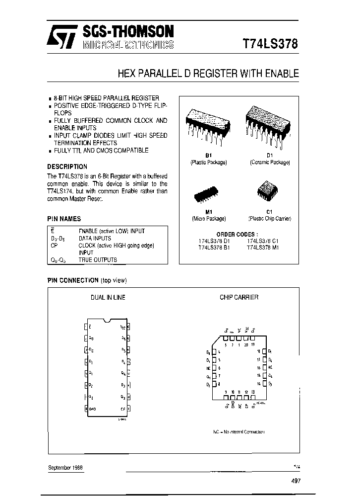 STMICROELECTRONICS-T74LS378D1_7047832.PDF Datasheet