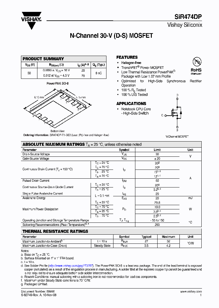 SIR474DP-T1-GE3_7049035.PDF Datasheet