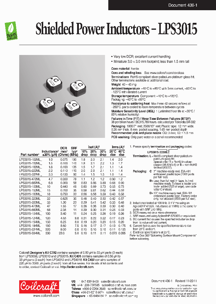 LPS3015-182MLB_7064989.PDF Datasheet