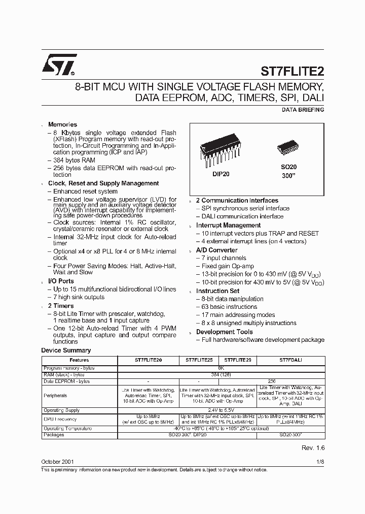 ST7FDALIF2B6_7071088.PDF Datasheet