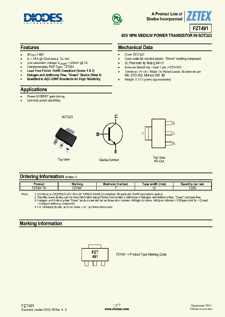 FZT491TA_7080915.PDF Datasheet