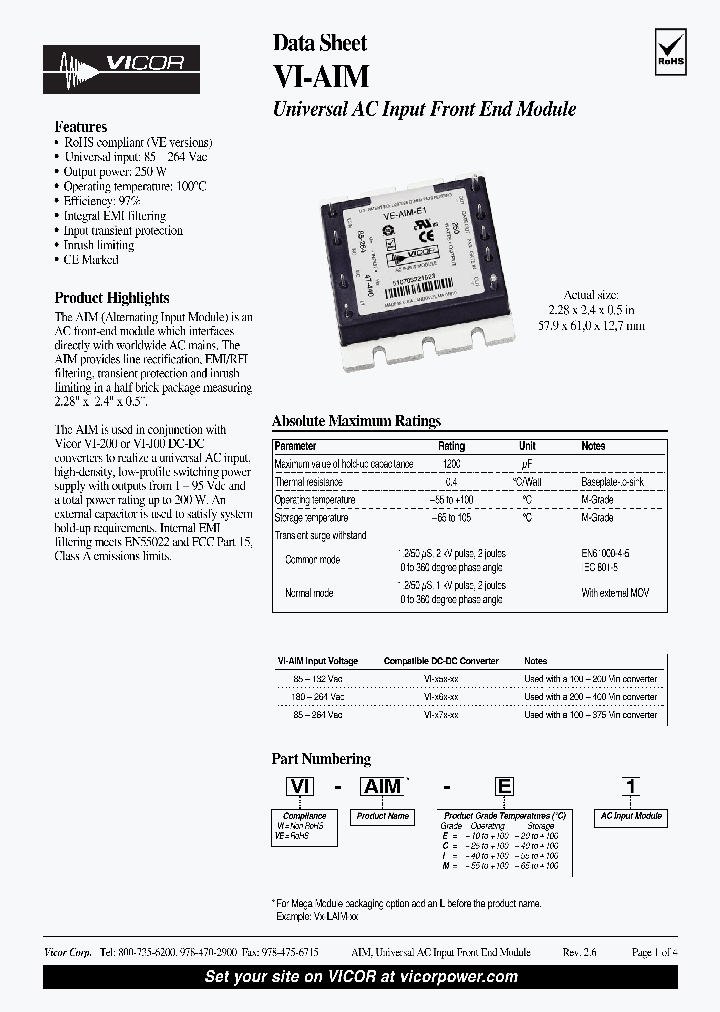 VE-AIM-E1VE-AIM-E1_7060061.PDF Datasheet