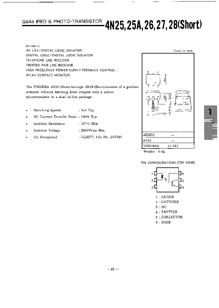 4N25TP4_7079628.PDF Datasheet