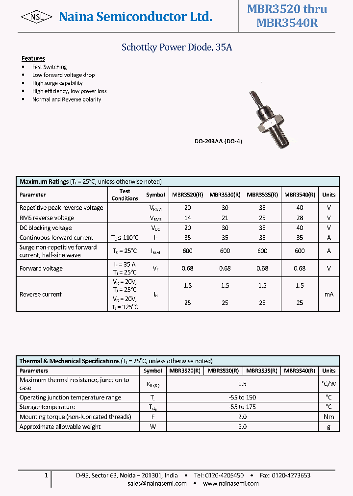 MBR3520R_7103564.PDF Datasheet