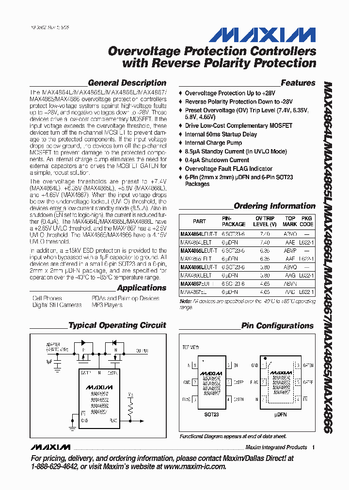 MAX4865LEUT_7093082.PDF Datasheet