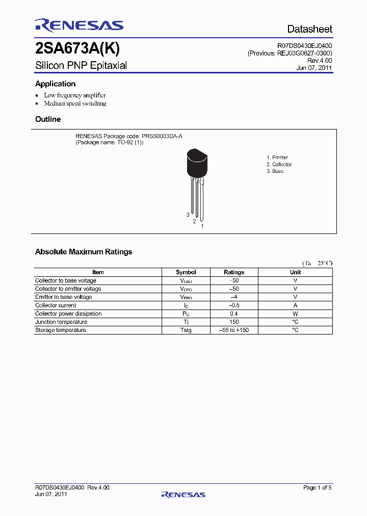 2SA673AKDTZ-E_7130491.PDF Datasheet