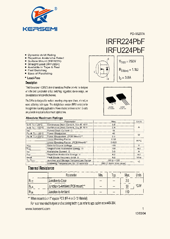 IRFU224PBF_7152145.PDF Datasheet