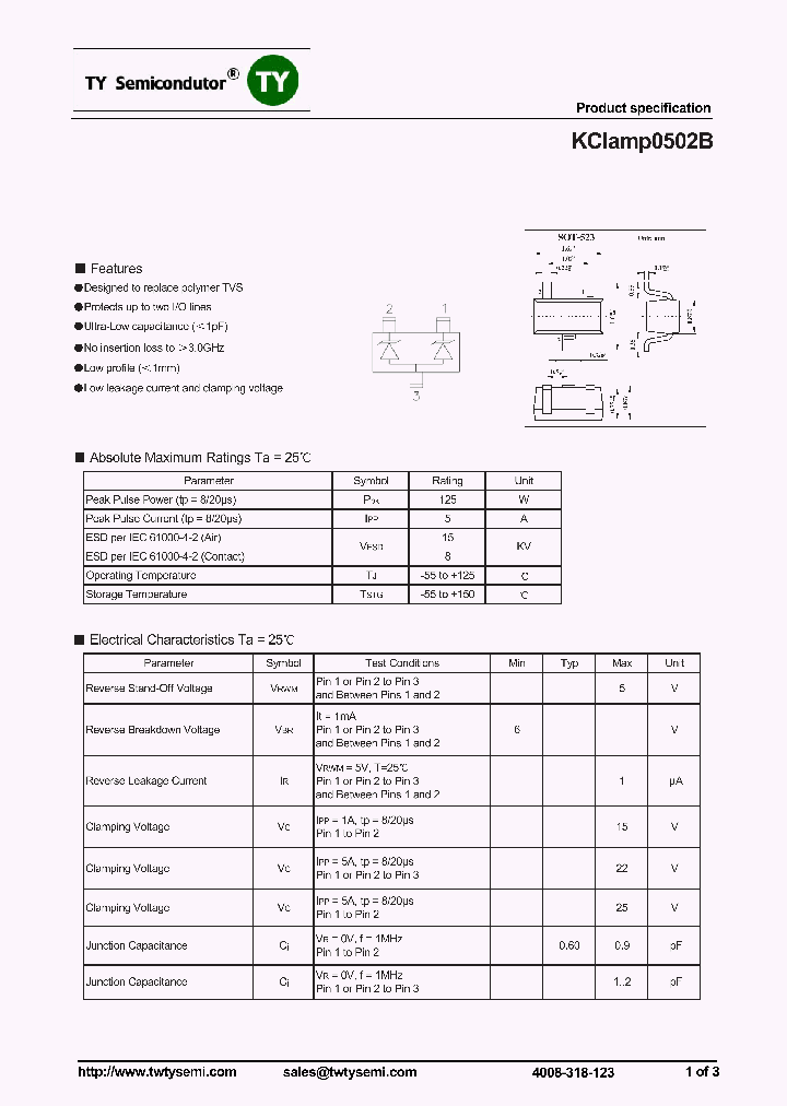 KCLAMP0502B_7156789.PDF Datasheet