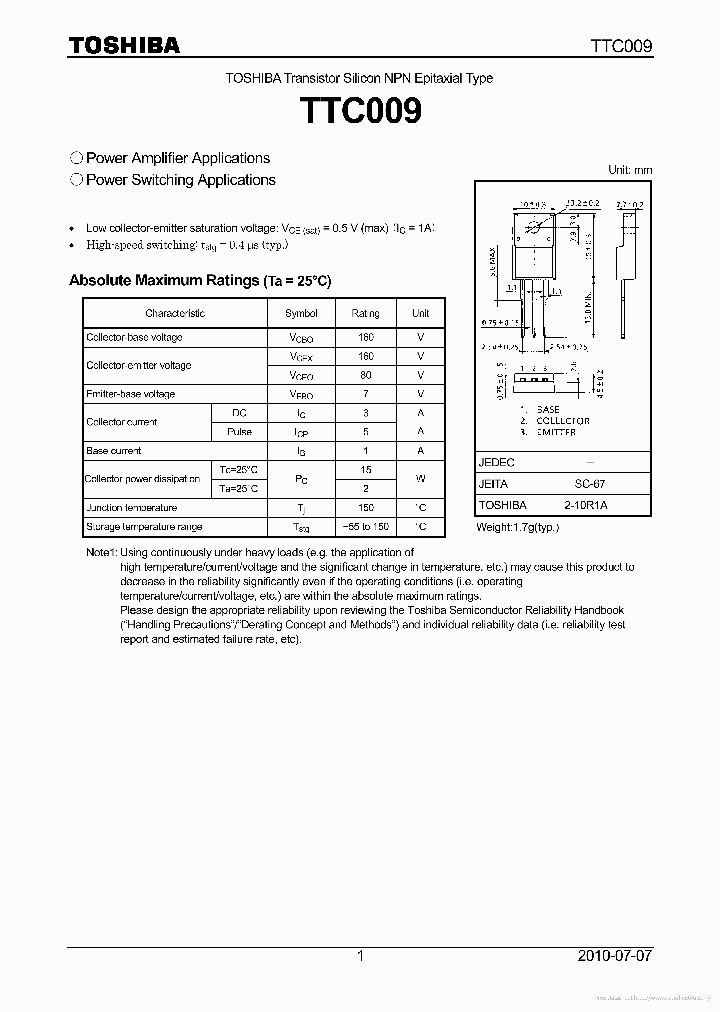 TTC009_7168630.PDF Datasheet
