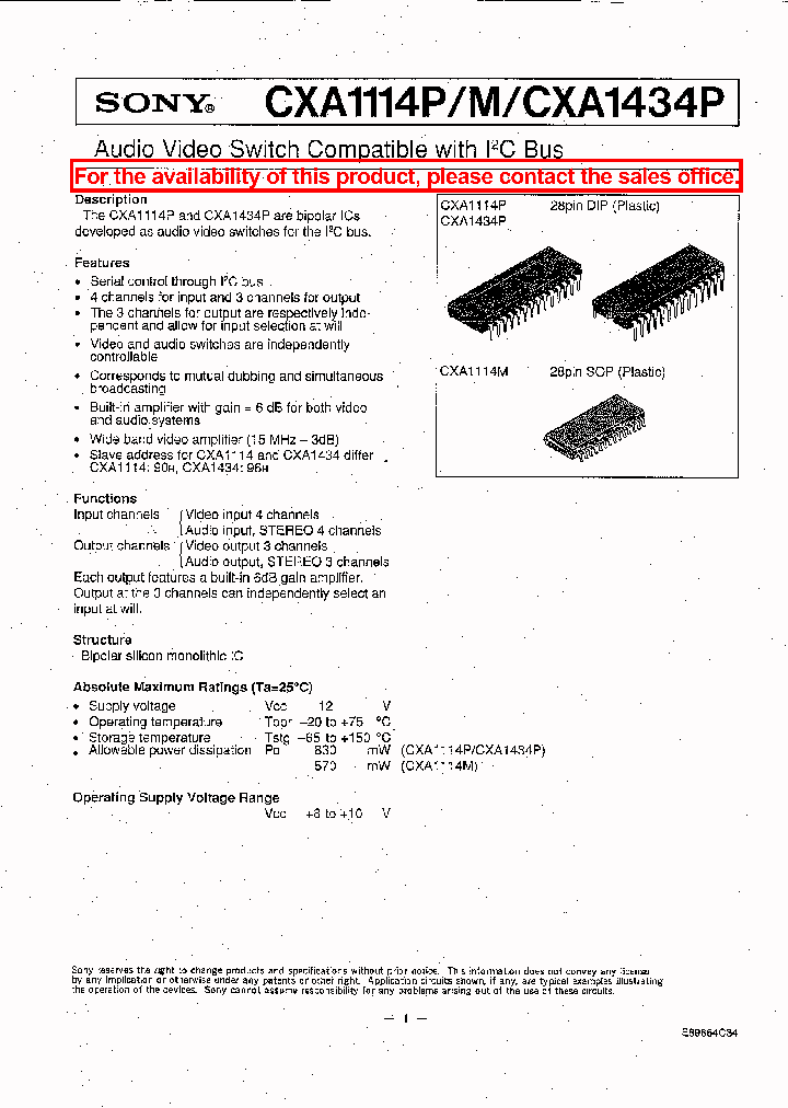 CXA1114M_7185963.PDF Datasheet