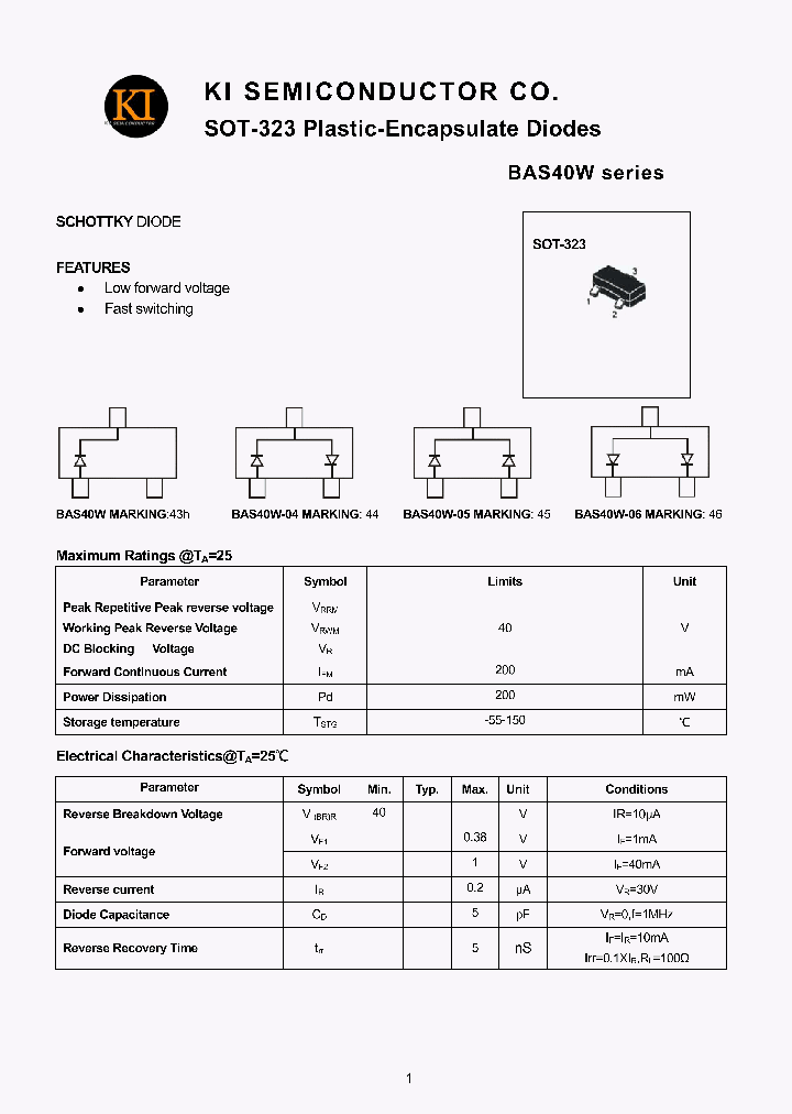 BAS40W_7192451.PDF Datasheet