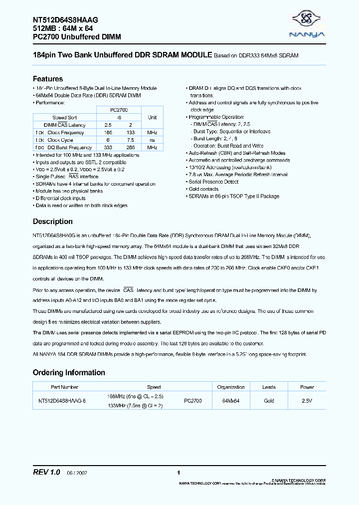 NANYATECHNOLOGYCORP-NT512D64S8HAAG-6_7192806.PDF Datasheet