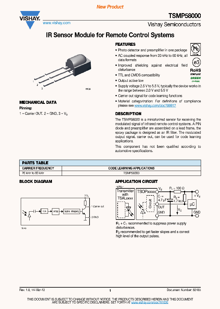 TSMP58000_7193476.PDF Datasheet