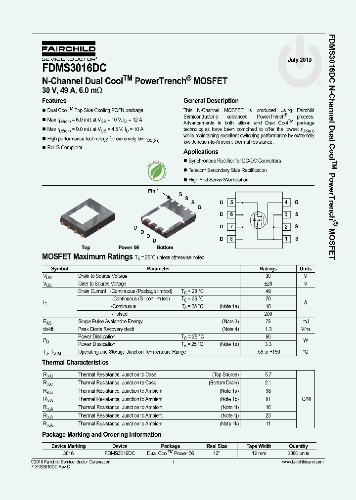 FDMS3016DC_7198169.PDF Datasheet