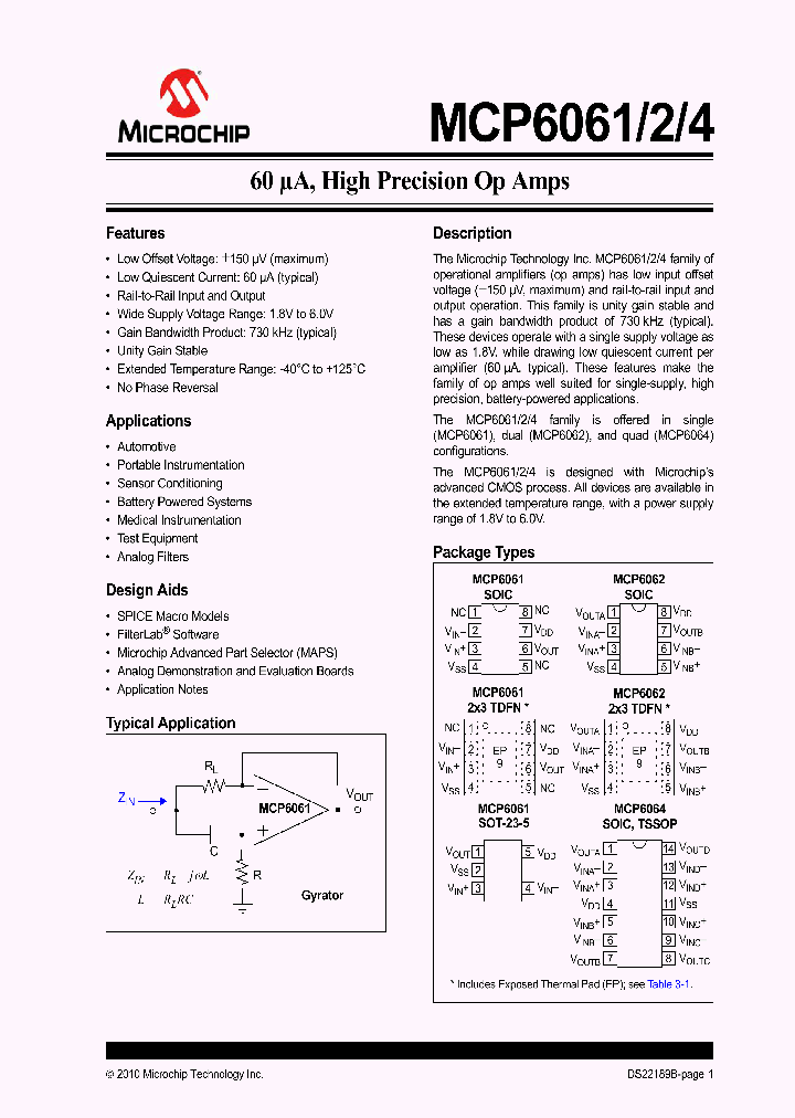 MCP6061T-EOT_7208725.PDF Datasheet