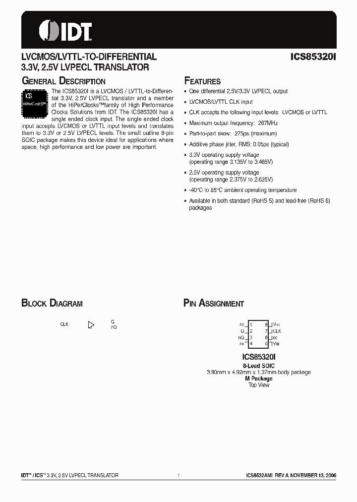 ICS85320AMILF_7211833.PDF Datasheet