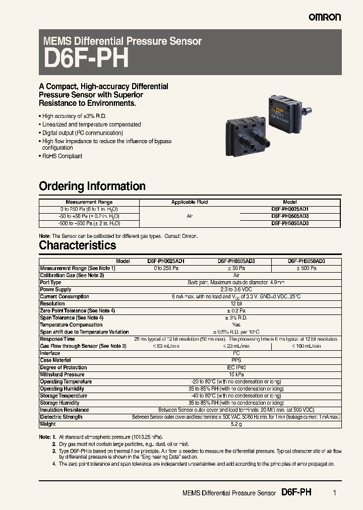D6F-PH5050AD3_7220683.PDF Datasheet