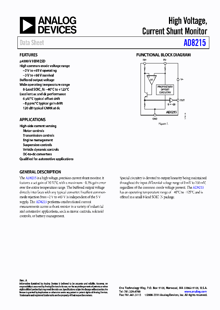 AD8215WYRZ_7222589.PDF Datasheet