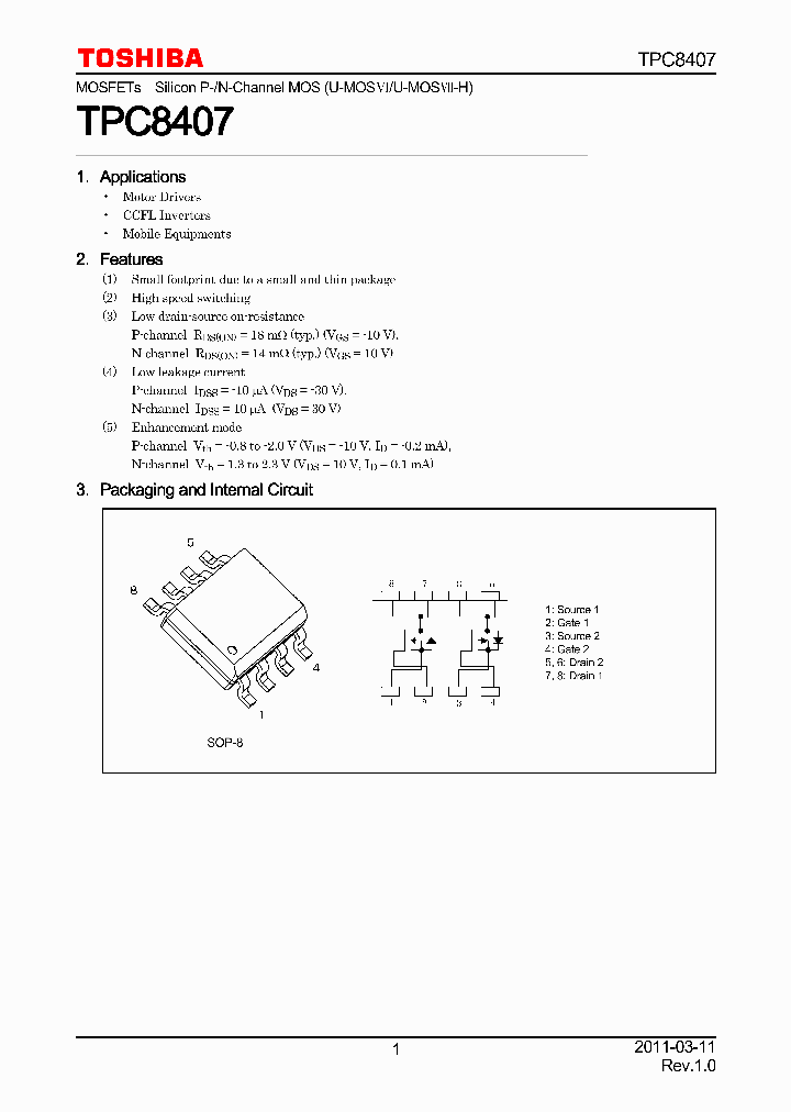 TPC8407_7224970.PDF Datasheet