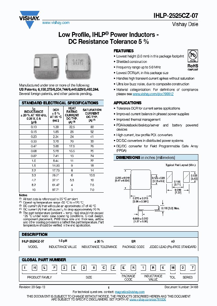 IHLP2525CZER2R2M07_7226400.PDF Datasheet
