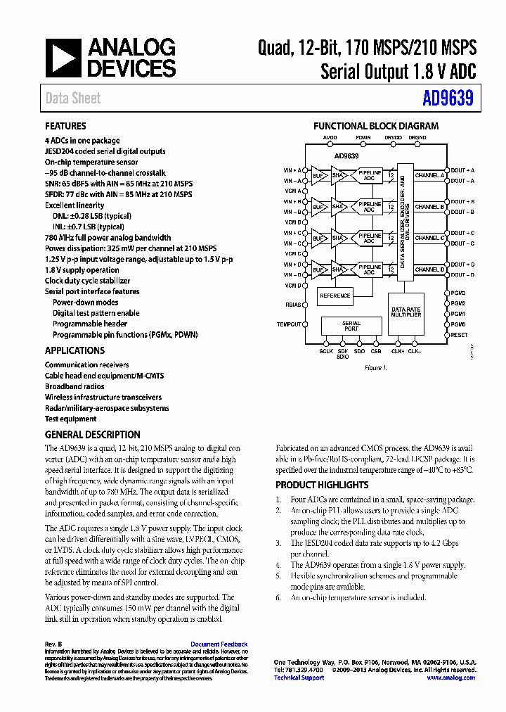AD9639BCPZRL-210_7229062.PDF Datasheet
