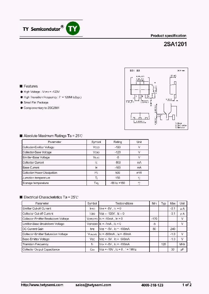 2SA1201_7229629.PDF Datasheet