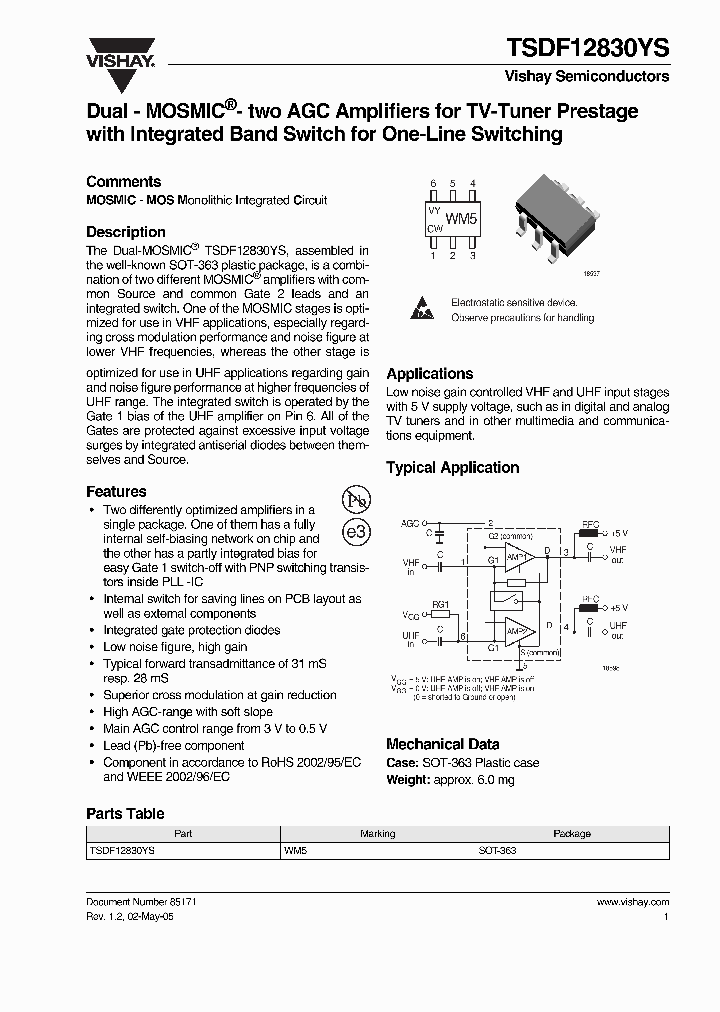 TSDF12830YS_7232995.PDF Datasheet