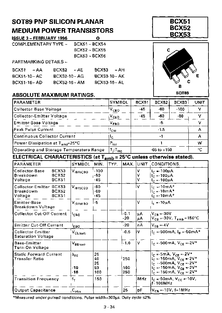 BCX52TA_7235806.PDF Datasheet