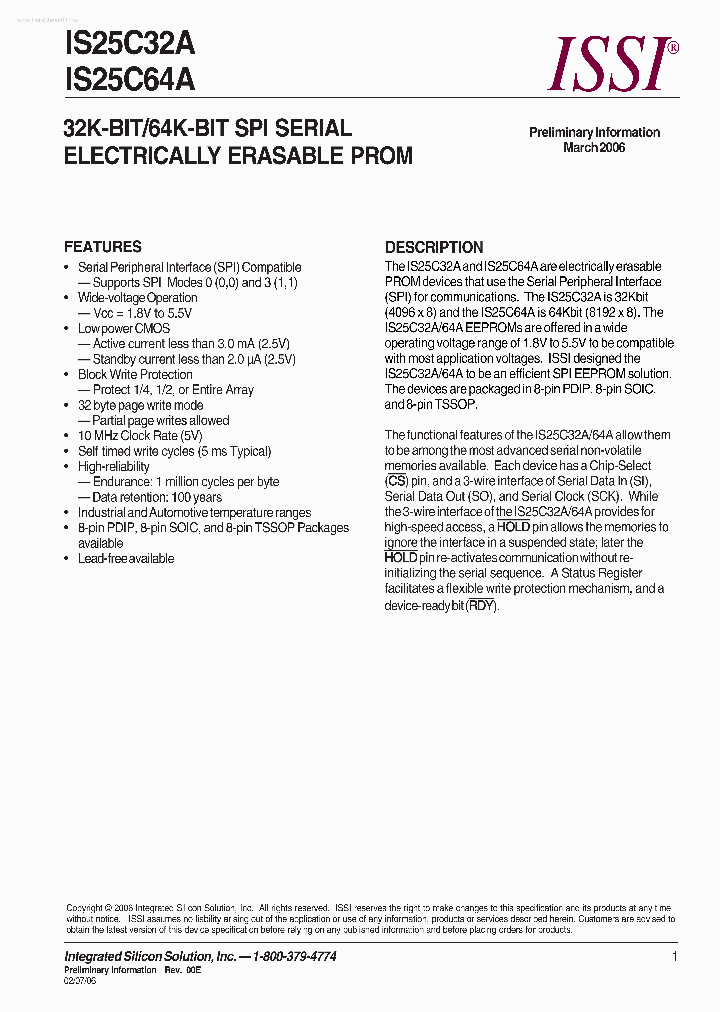 IS25C64A_7245186.PDF Datasheet
