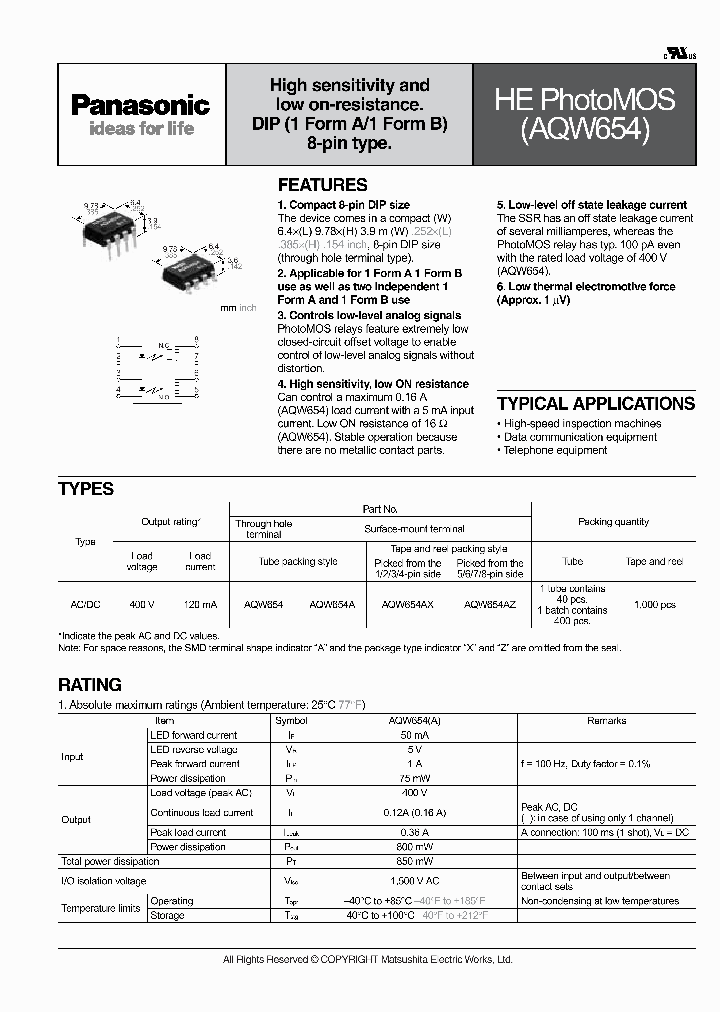 AQW654_7246871.PDF Datasheet