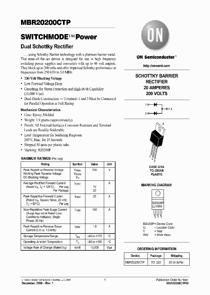 MBR20200CTP_7246734.PDF Datasheet