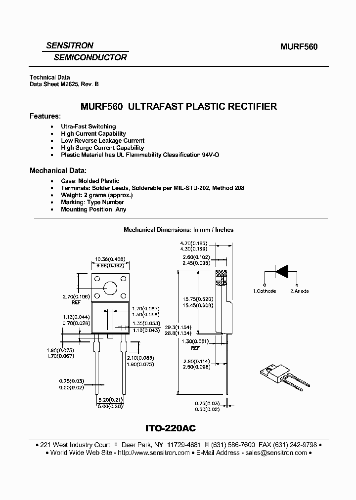 SENSITRONSEMICONDUCTOR-MURF560_7248280.PDF Datasheet