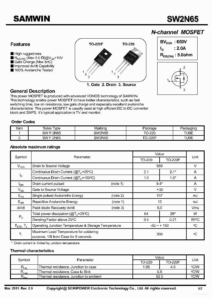 SW2N65_7264581.PDF Datasheet