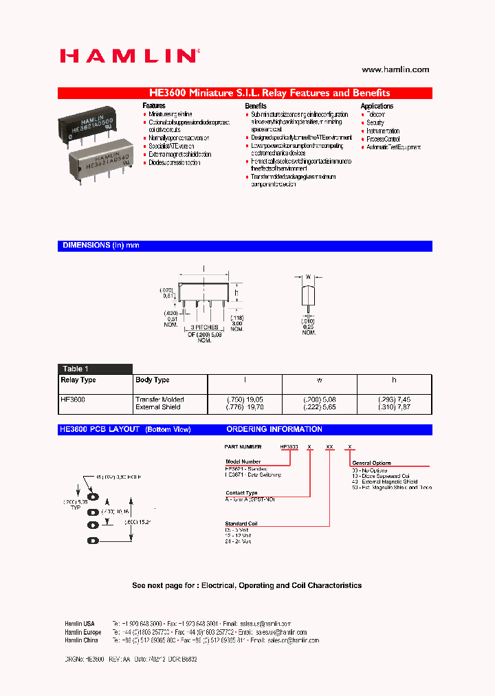 HAMLINHE3600_7264830.PDF Datasheet