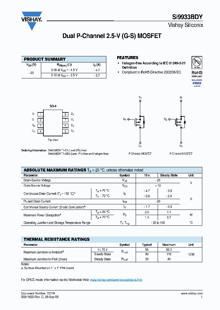 SI9933BDY-T1-E3_7288524.PDF Datasheet