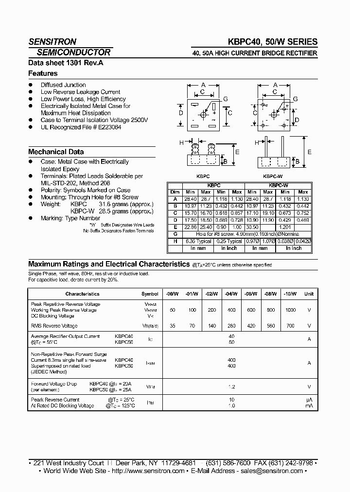 KBPC50-02_7294065.PDF Datasheet