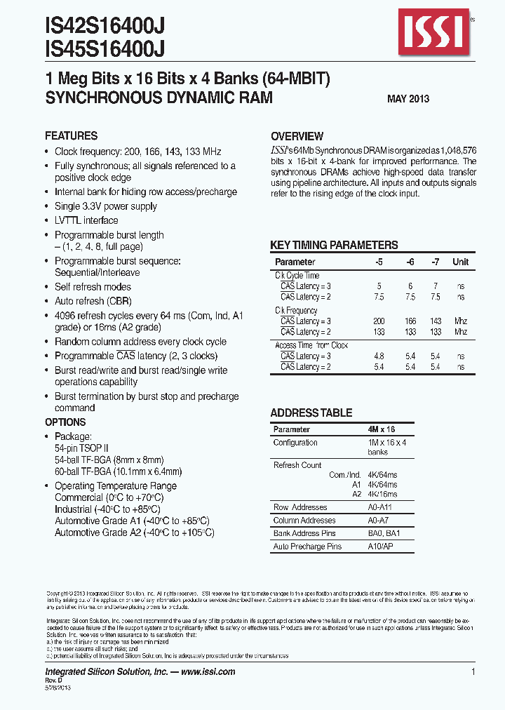 IS42S16400J-6TL_7301468.PDF Datasheet