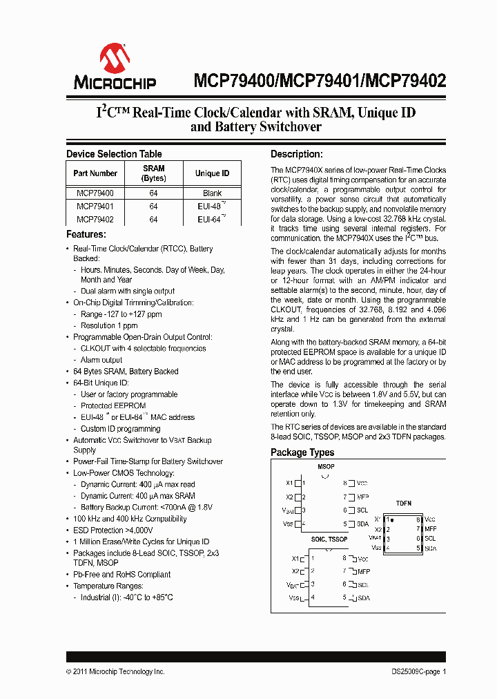 MCP79400_7314645.PDF Datasheet