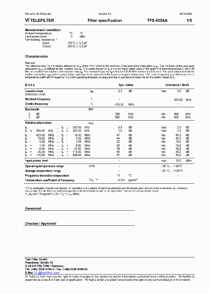 TFS433AA_7331873.PDF Datasheet