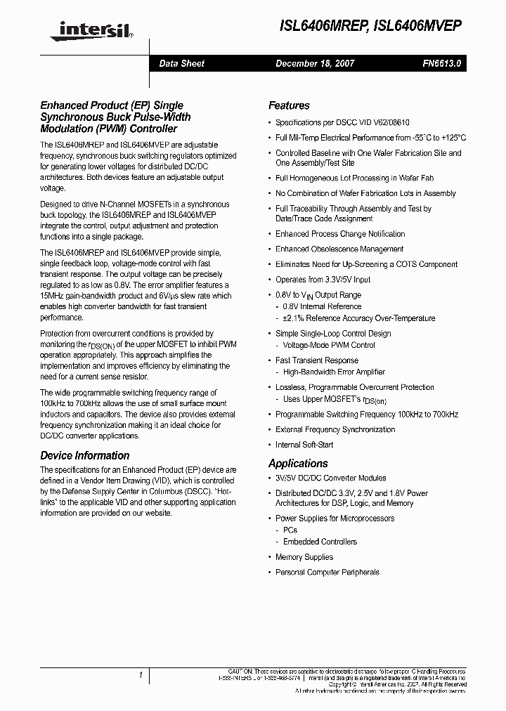 ISL6406MREP-TK_7336470.PDF Datasheet