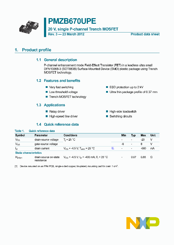 PMZB670UPE_7339607.PDF Datasheet